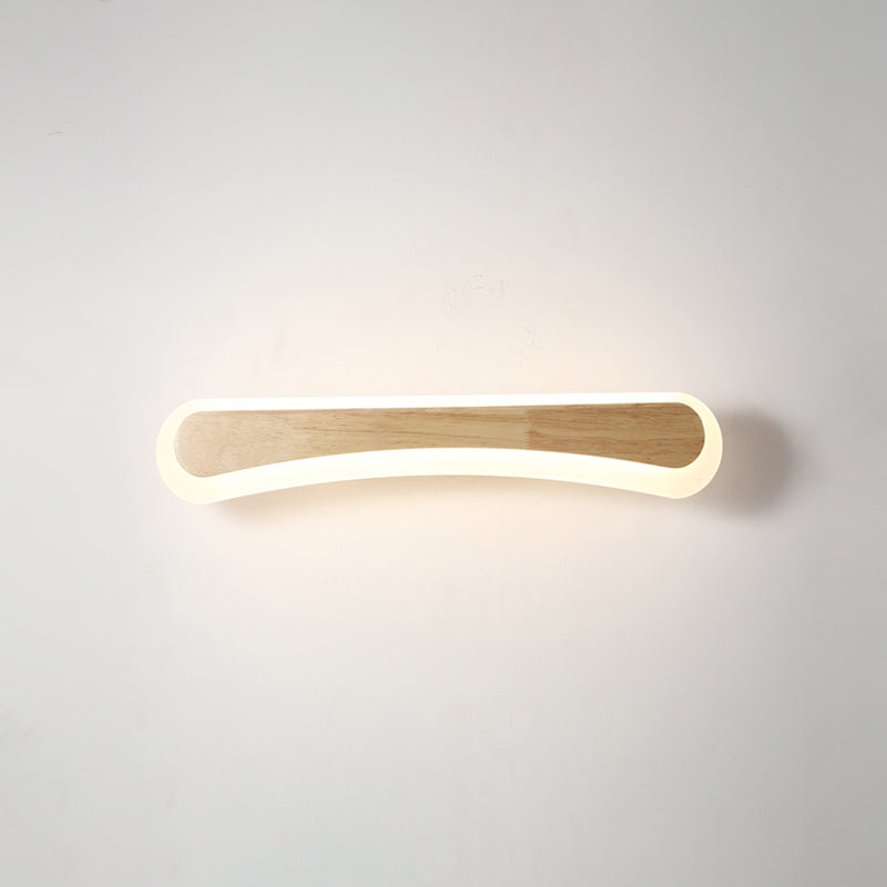 Applique LED Murale Bois Moderne pour Salle de Bain