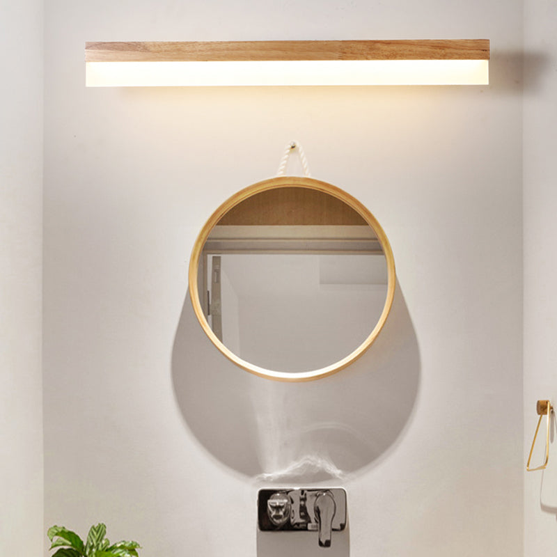 Applique LED Murale Bois Moderne pour Salle de Bain