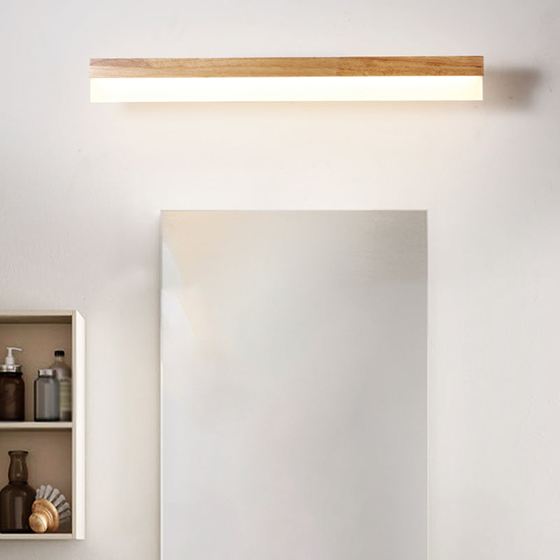 Applique LED Murale Bois Moderne pour Salle de Bain