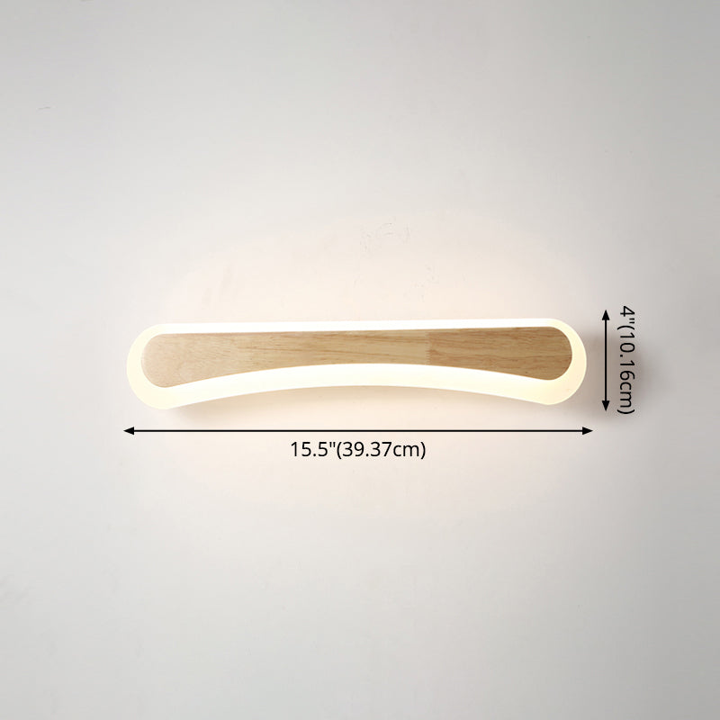 Applique LED Murale Bois Moderne pour Salle de Bain