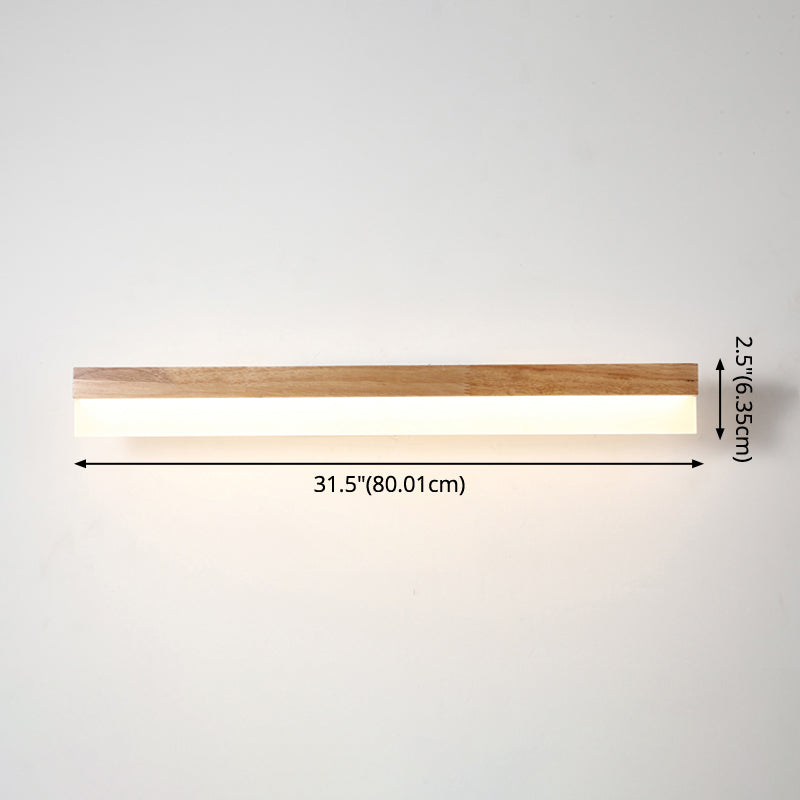 Applique LED Murale Bois Moderne pour Salle de Bain