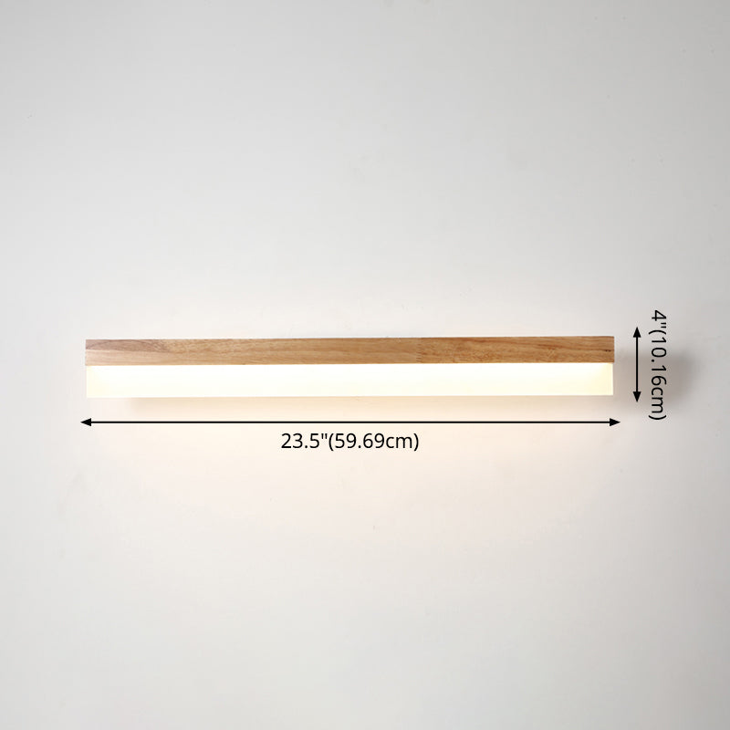 Applique LED Murale Bois Moderne pour Salle de Bain