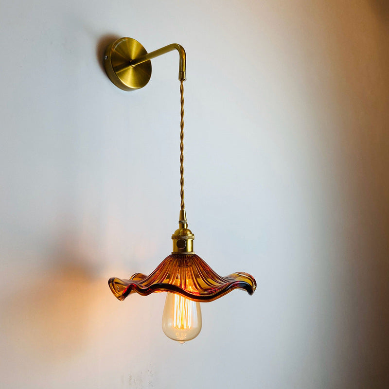 NordicGlow – Applique Murale 1 Lumière en Verre Nervuré Style Nordique Moderne