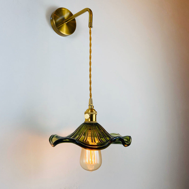 NordicGlow – Applique Murale 1 Lumière en Verre Nervuré Style Nordique Moderne