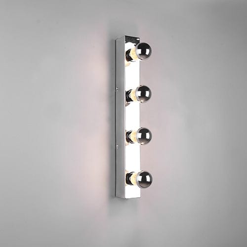 Applique Murale Métal Chrome 4 Lampes E27 IP44