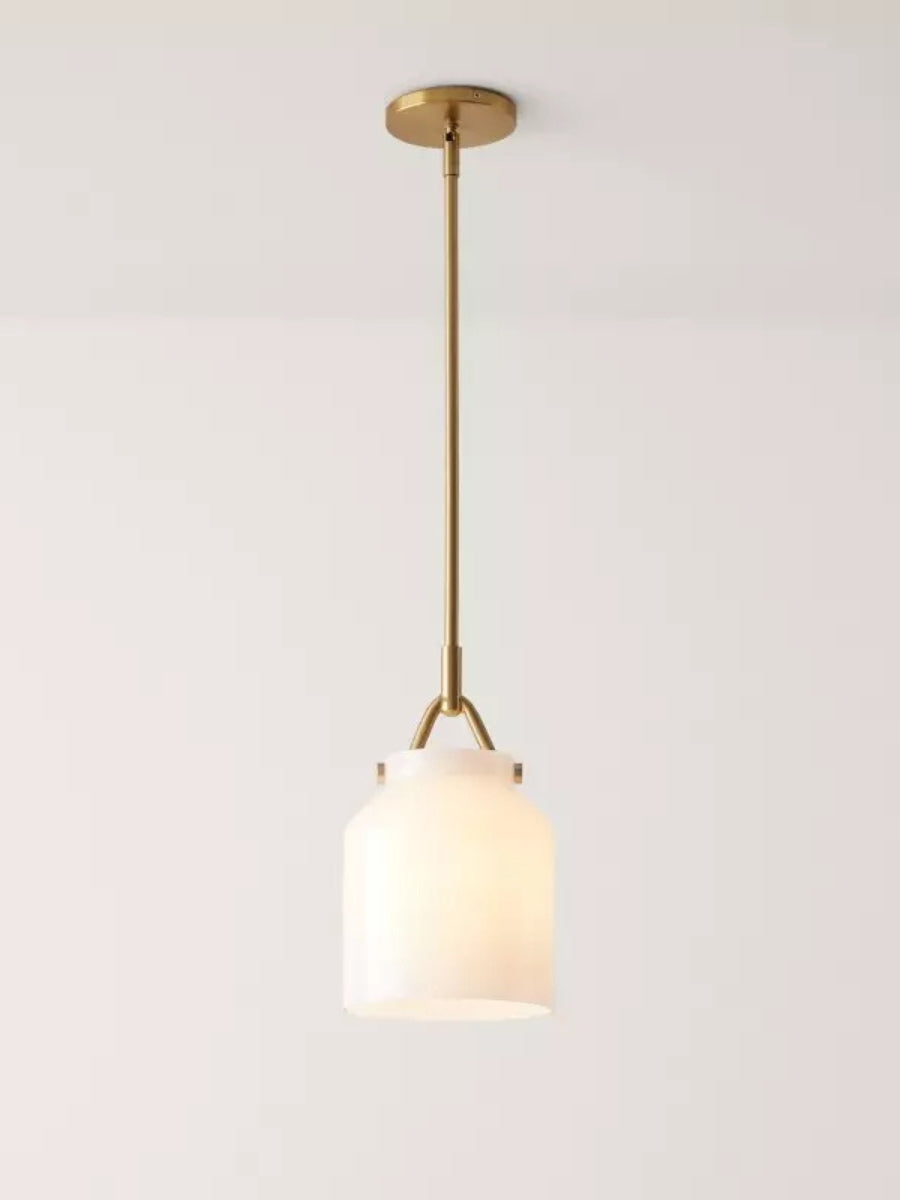 Suspension Nordique Métal Minimaliste Verre Dépoli