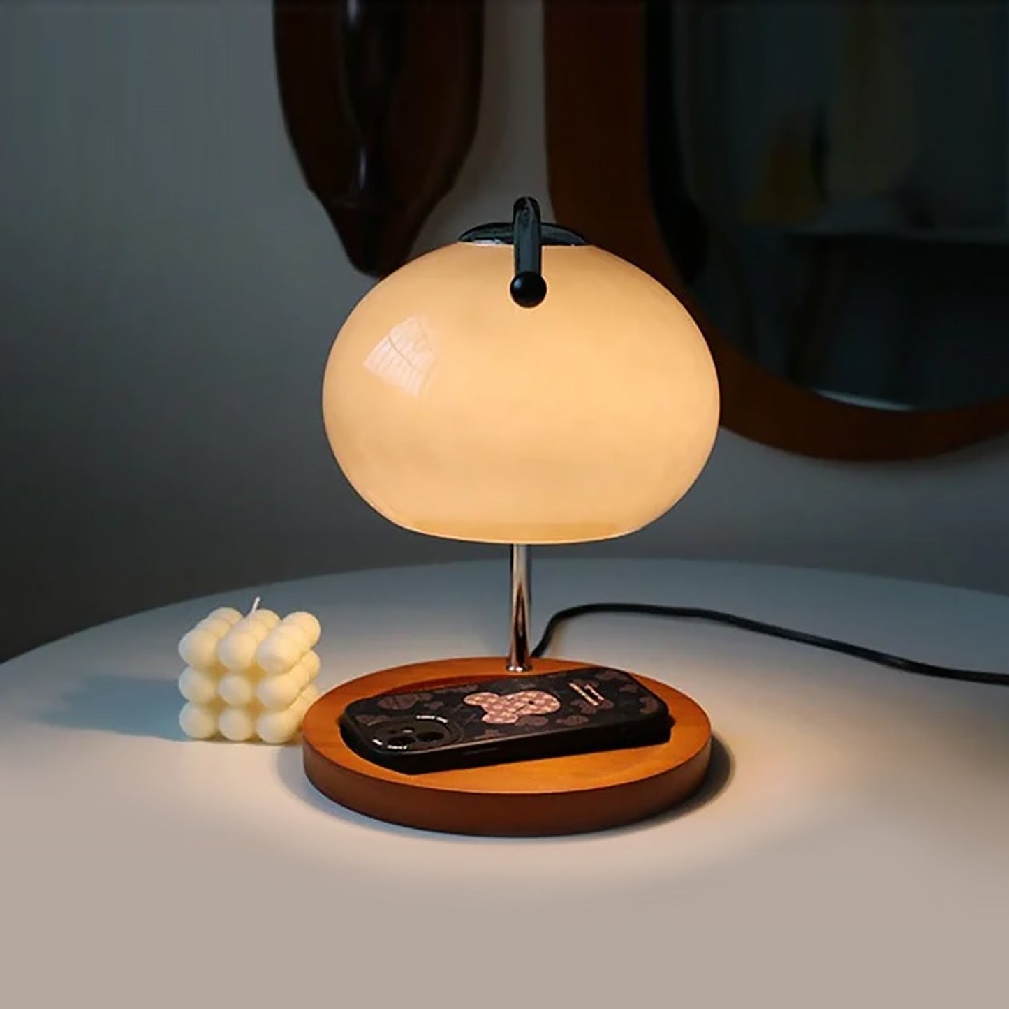 Lampe Réchauffe-Cire en Verre Rétro Dimmable – Ambiance Élégante et Chaleureuse