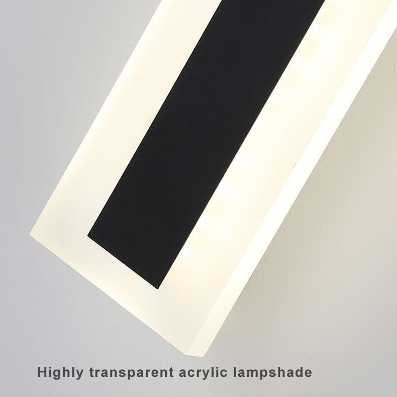 Applique Murale Extérieure LED Étanche en Acrylique – Design Minimaliste Allongé