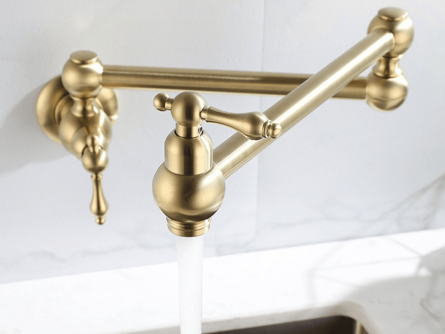 Mitigeur Mural Cuisine Savea Robinet Pot Filler Laiton