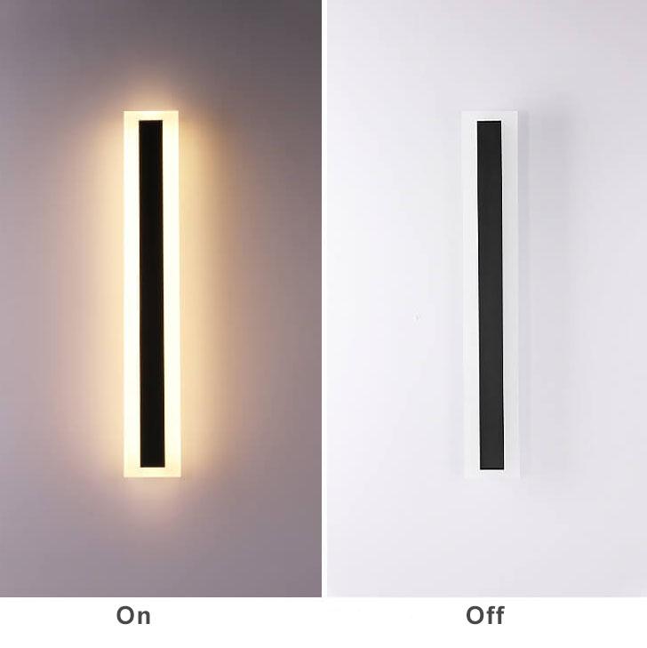 Applique Murale Extérieure LED Étanche en Acrylique – Design Minimaliste Allongé