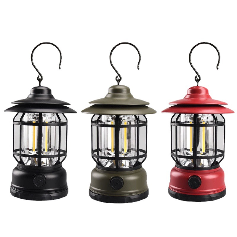 Lampe Camping Rétro LED Portable – Recharge USB