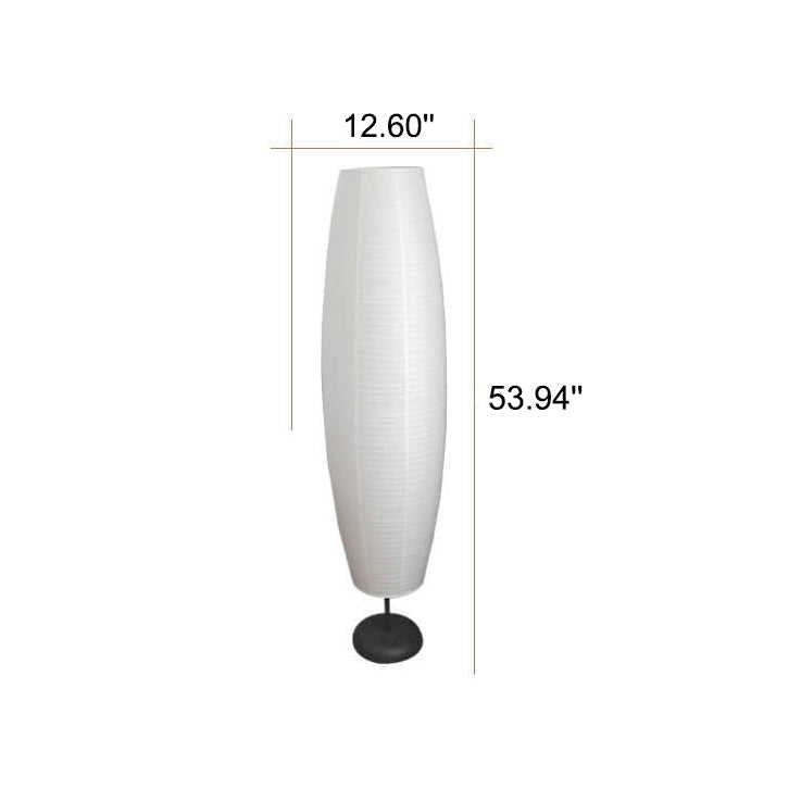 Lampadaire Colonne Papier Riz Style Nordique – 2 Ampoules
