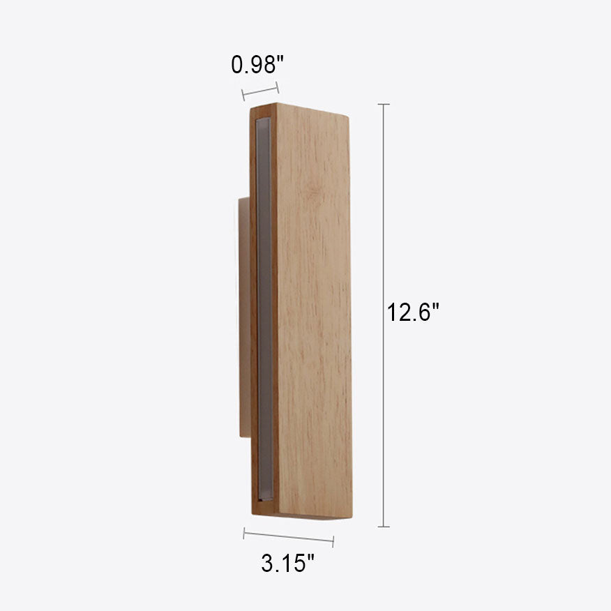 Applique LED Bois Pivotante Design Japonais Moderne