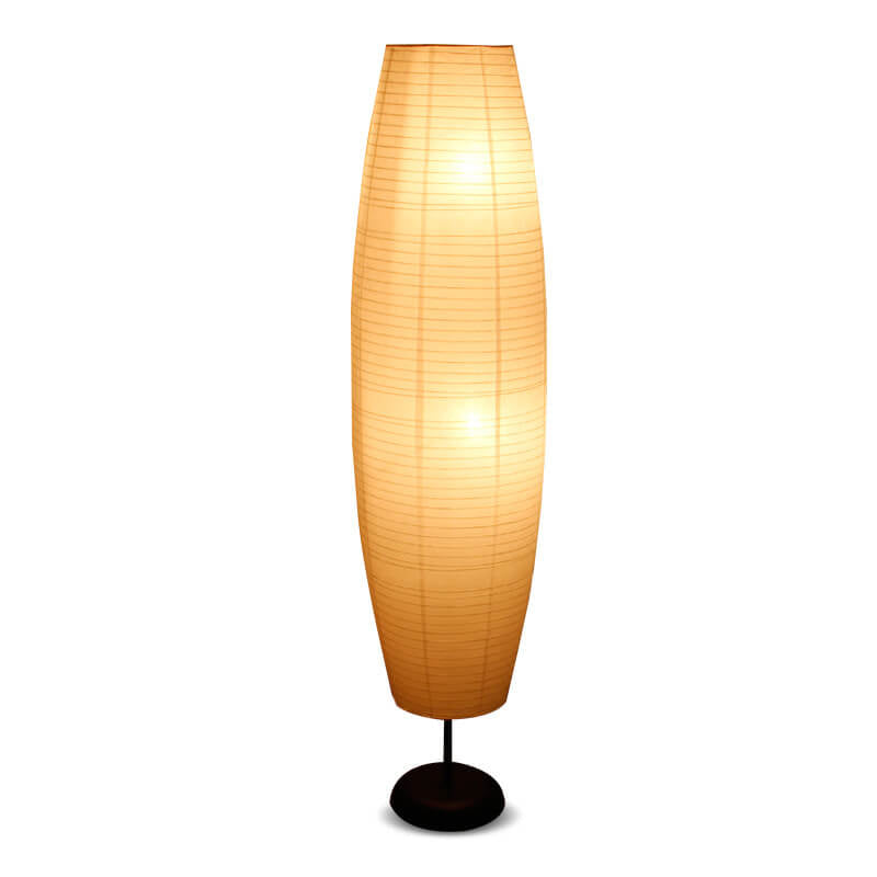 Lampadaire Colonne Papier Riz Style Nordique – 2 Ampoules