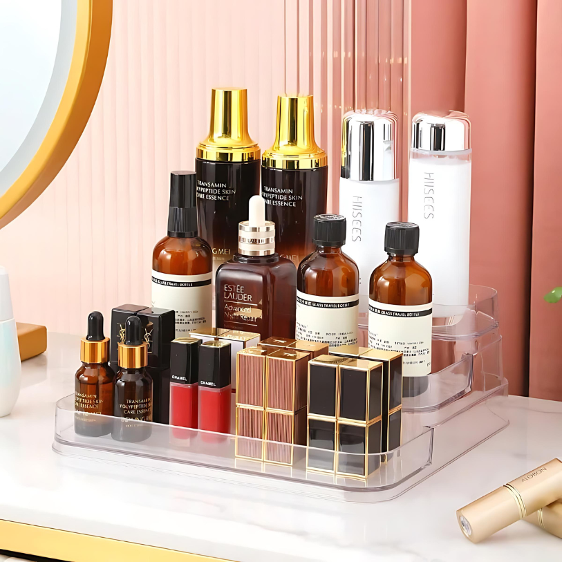 Présentoir Parfum Acrylique Transparent à 2 ou 3 Niveaux