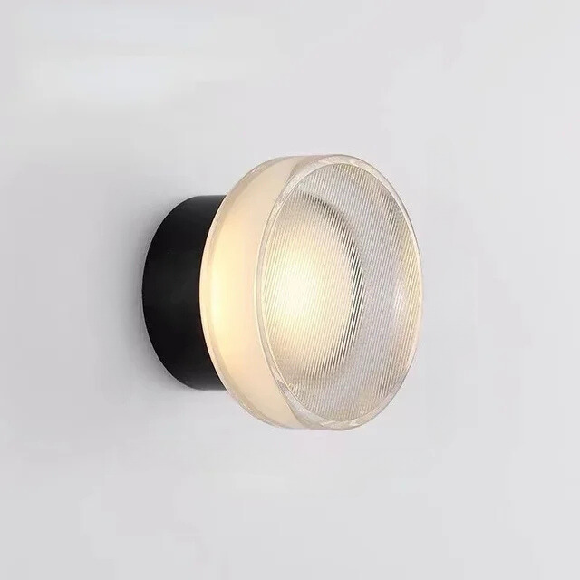 Applique LED Murale Ronde Métal Noir – Design Moderne 15W