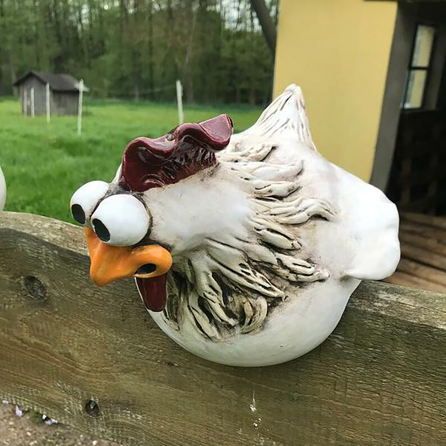 Statue Poule Résine Extérieure – Déco de Jardin Originale et Résistante