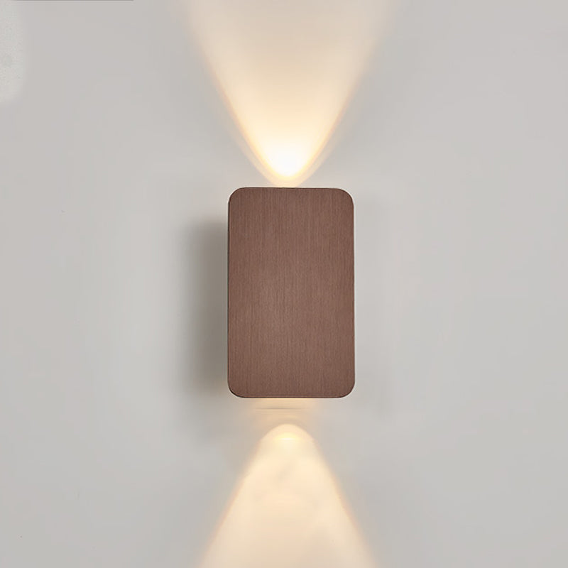 RectangularGlow – Applique Murale LED Postmoderne en Aluminium Doré pour Couloir ou Salon