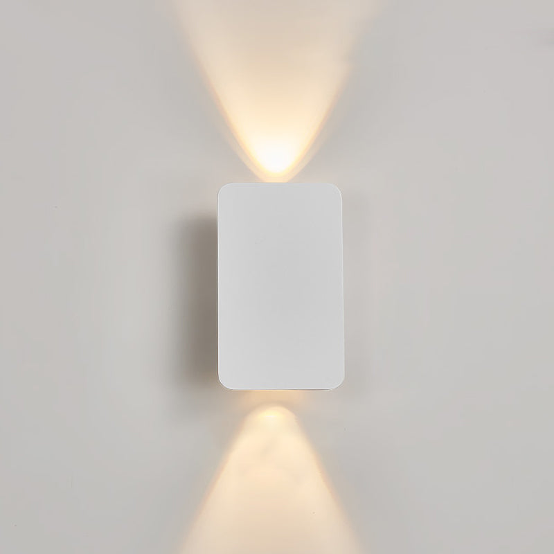 RectangularGlow – Applique Murale LED Postmoderne en Aluminium Doré pour Couloir ou Salon