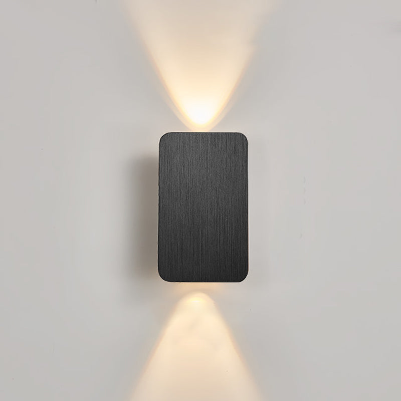 RectangularGlow – Applique Murale LED Postmoderne en Aluminium Doré pour Couloir ou Salon