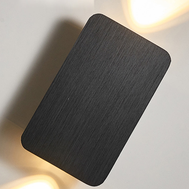 RectangularGlow – Applique Murale LED Postmoderne en Aluminium Doré pour Couloir ou Salon
