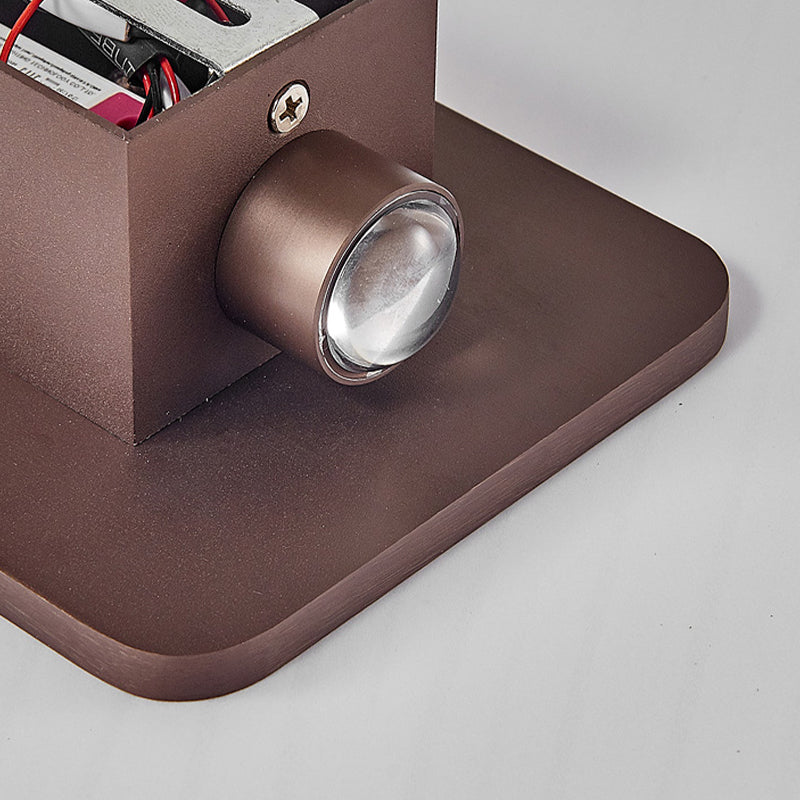 RectangularGlow – Applique Murale LED Postmoderne en Aluminium Doré pour Couloir ou Salon