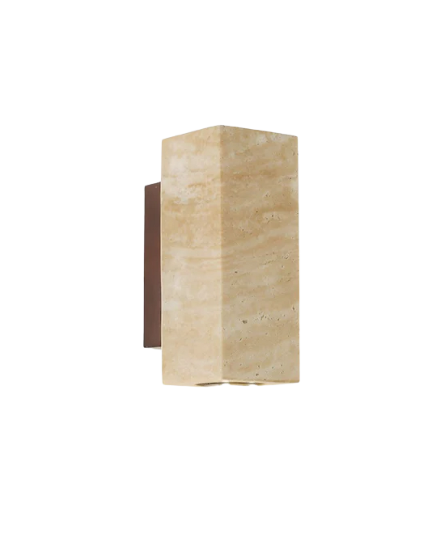 Applique Murale Le Bloc Éclatant – Alliance du Travertin Naturel et d’un Design Minimaliste