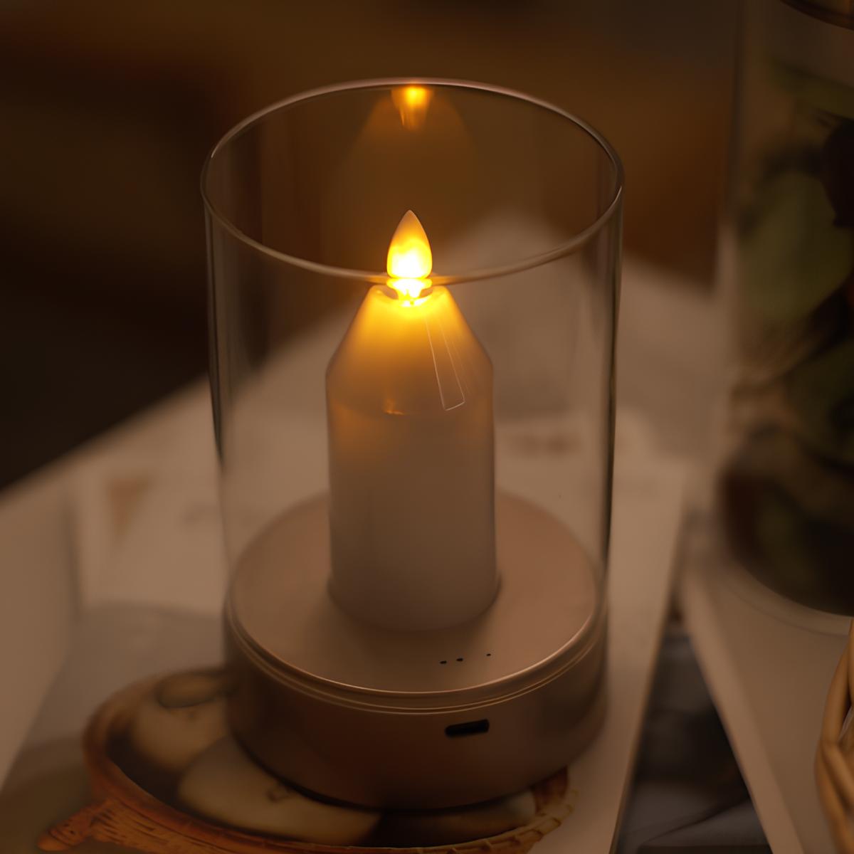 Lampe LED Effet Bougie – Contrôle Gestuel Élégant