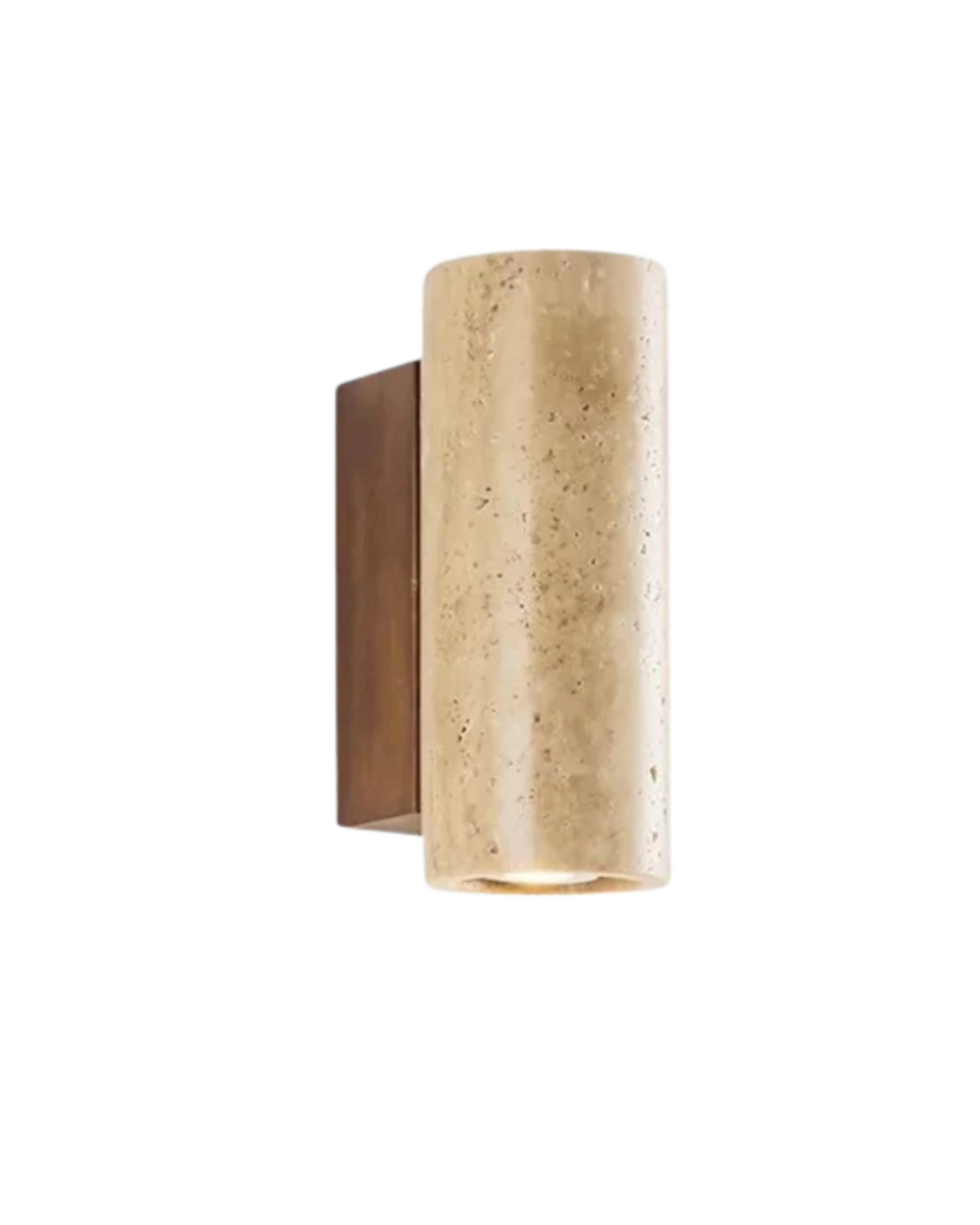 Applique Murale Le Bloc Éclatant – Alliance du Travertin Naturel et d’un Design Minimaliste