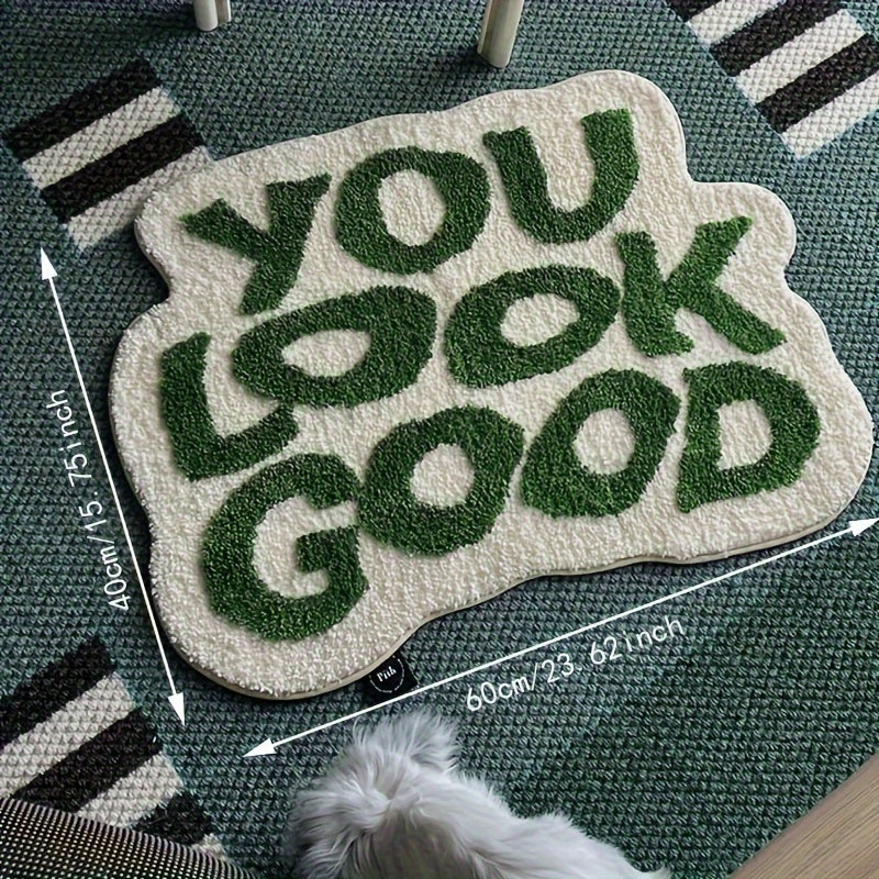 Tapis de Bain Original YOU LOOK GOOD – Moelleux, Antidérapant et Lavable