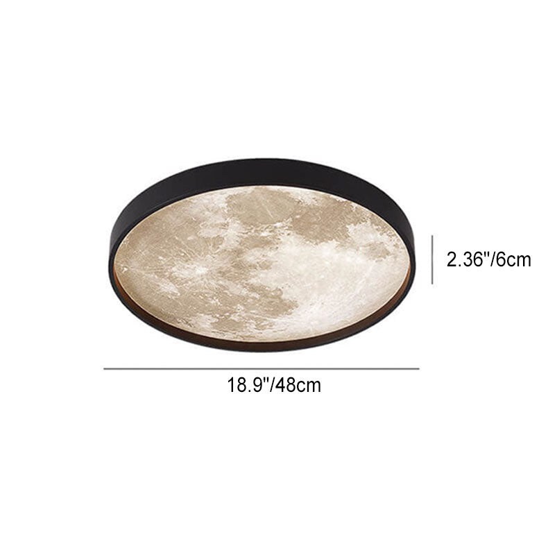 Plafonnier LED Rond Lune | Design Nordique et Créatif