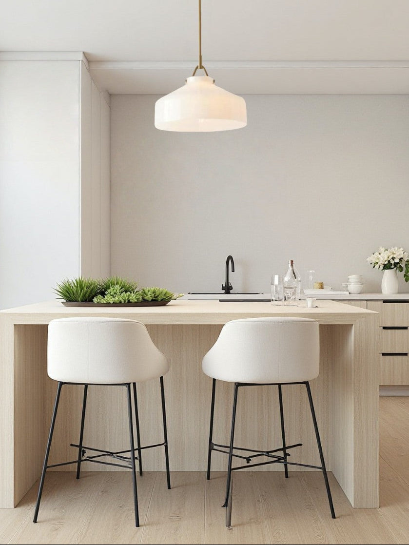 Suspension Nordique Métal Minimaliste Verre Dépoli