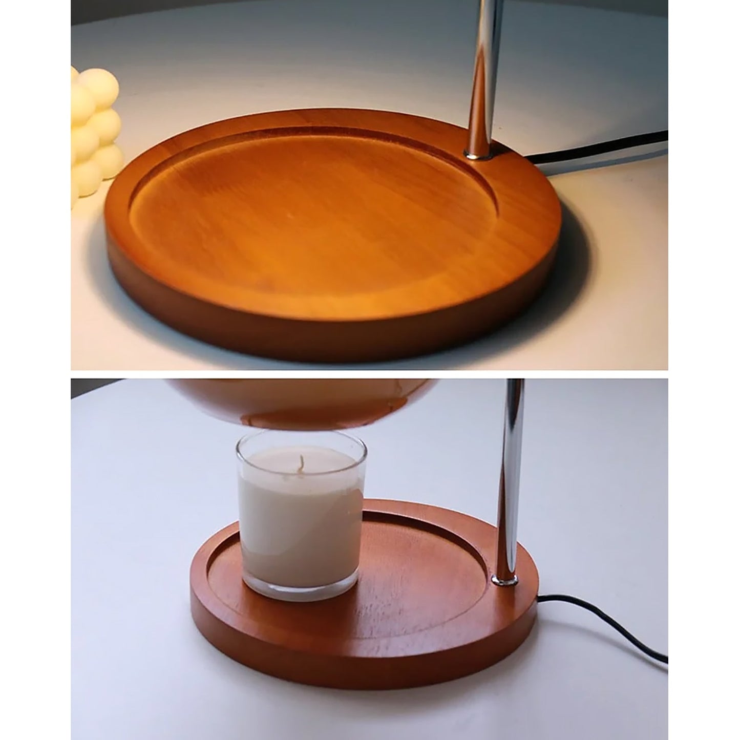 Lampe Réchauffe-Cire en Verre Rétro Dimmable – Ambiance Élégante et Chaleureuse
