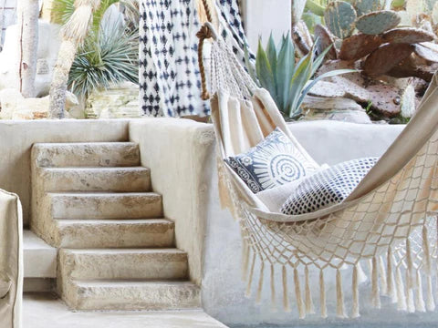 Hamac Bohème en Macramé – Détente artisanale à deux, où que vous soyez
