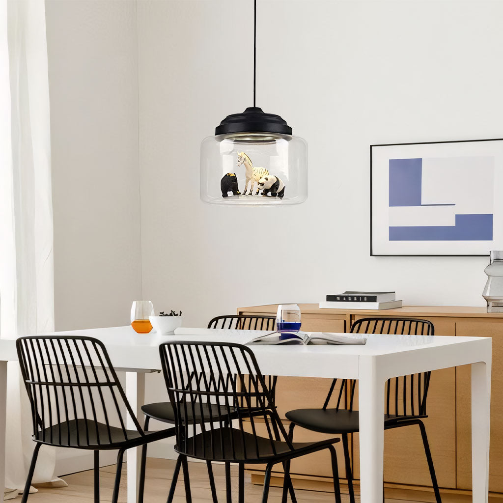 Suspension en Verre Calliope Zoo – Luminaires Ludiques pour Enfants