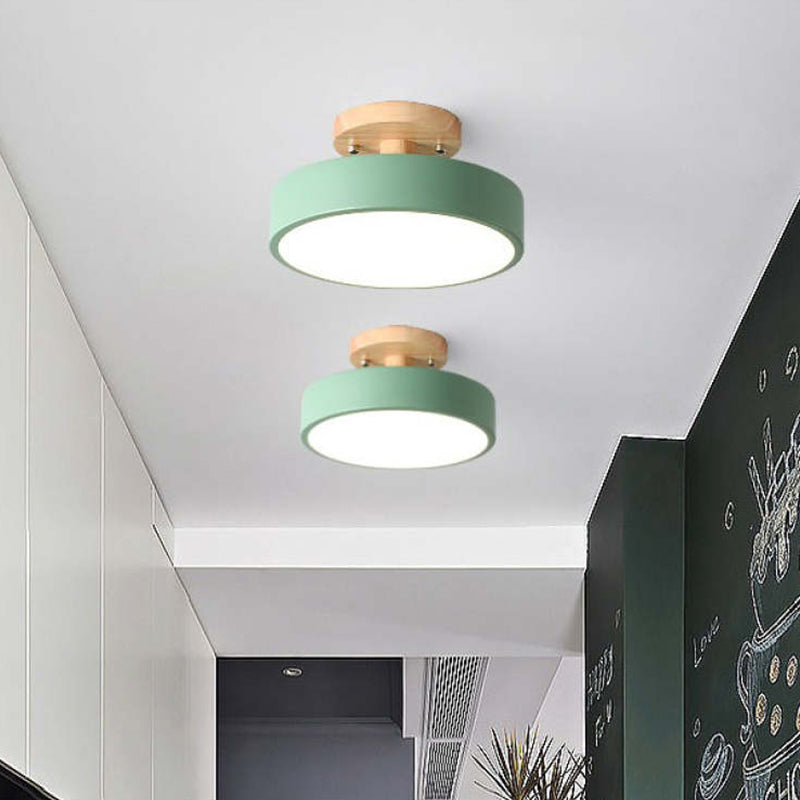 Lampe de Plafond LED Moderne en Bois
