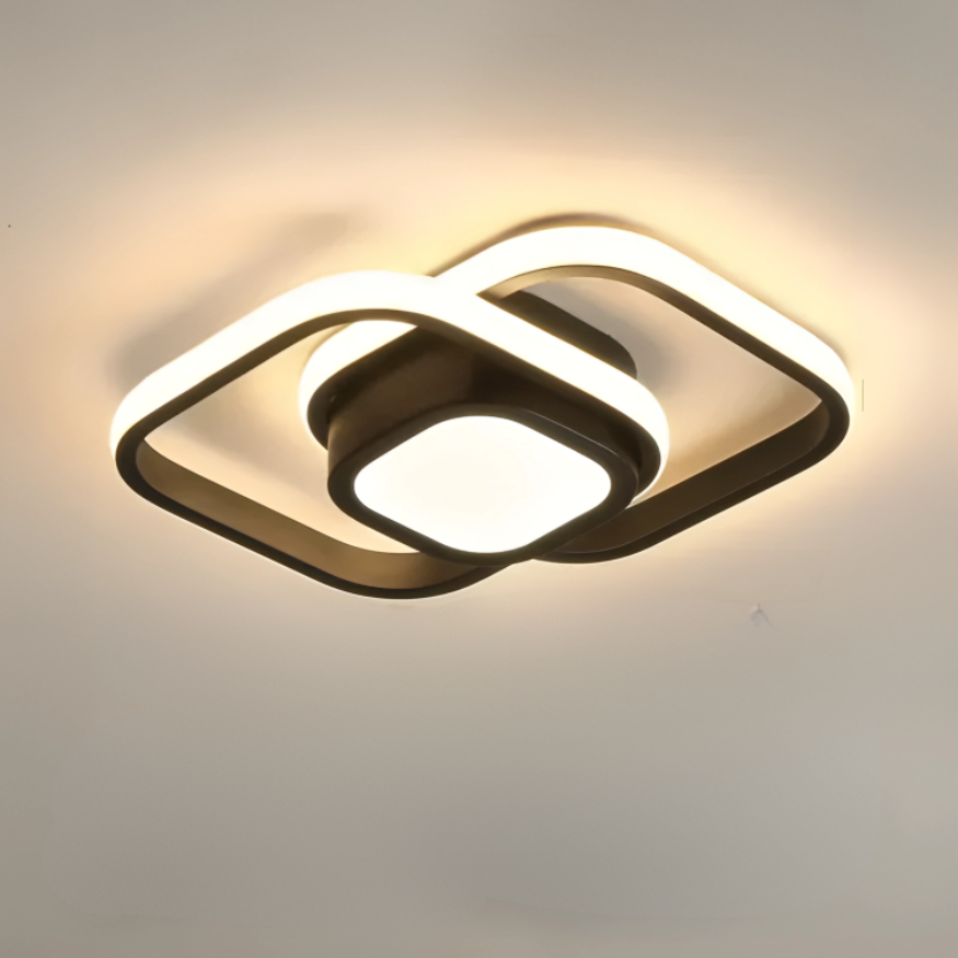 Lampe LED Moderne | Design Créatif à 2 Anneaux et Éclairage Stylé