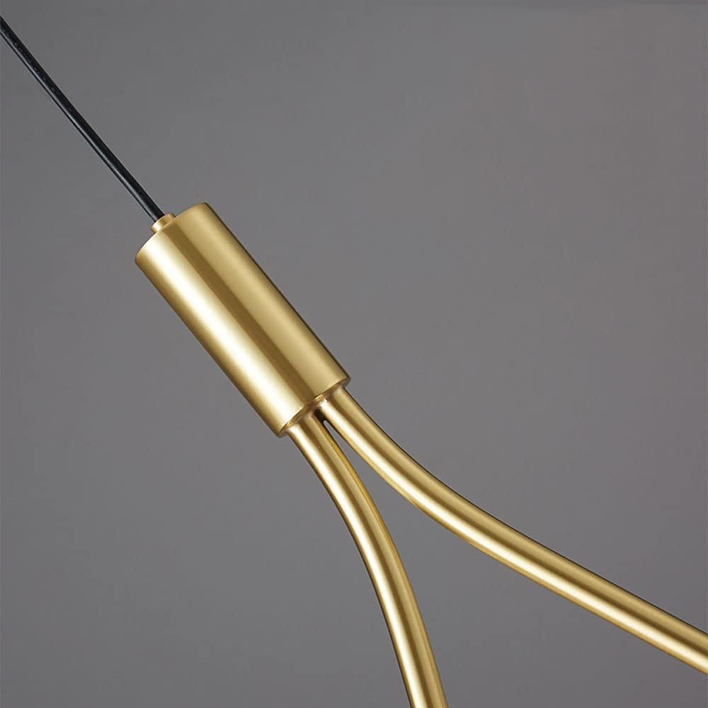 Suspension LED Design Nordique en Fer Doré