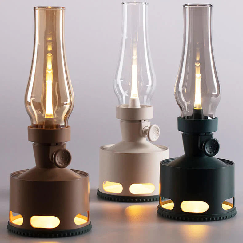 Lanterne Vintage LED Rechargeable avec Souffle Extincteur