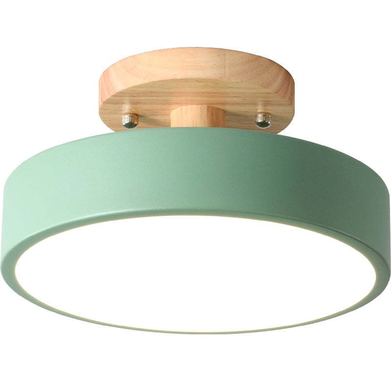 Lampe de Plafond LED Moderne en Bois