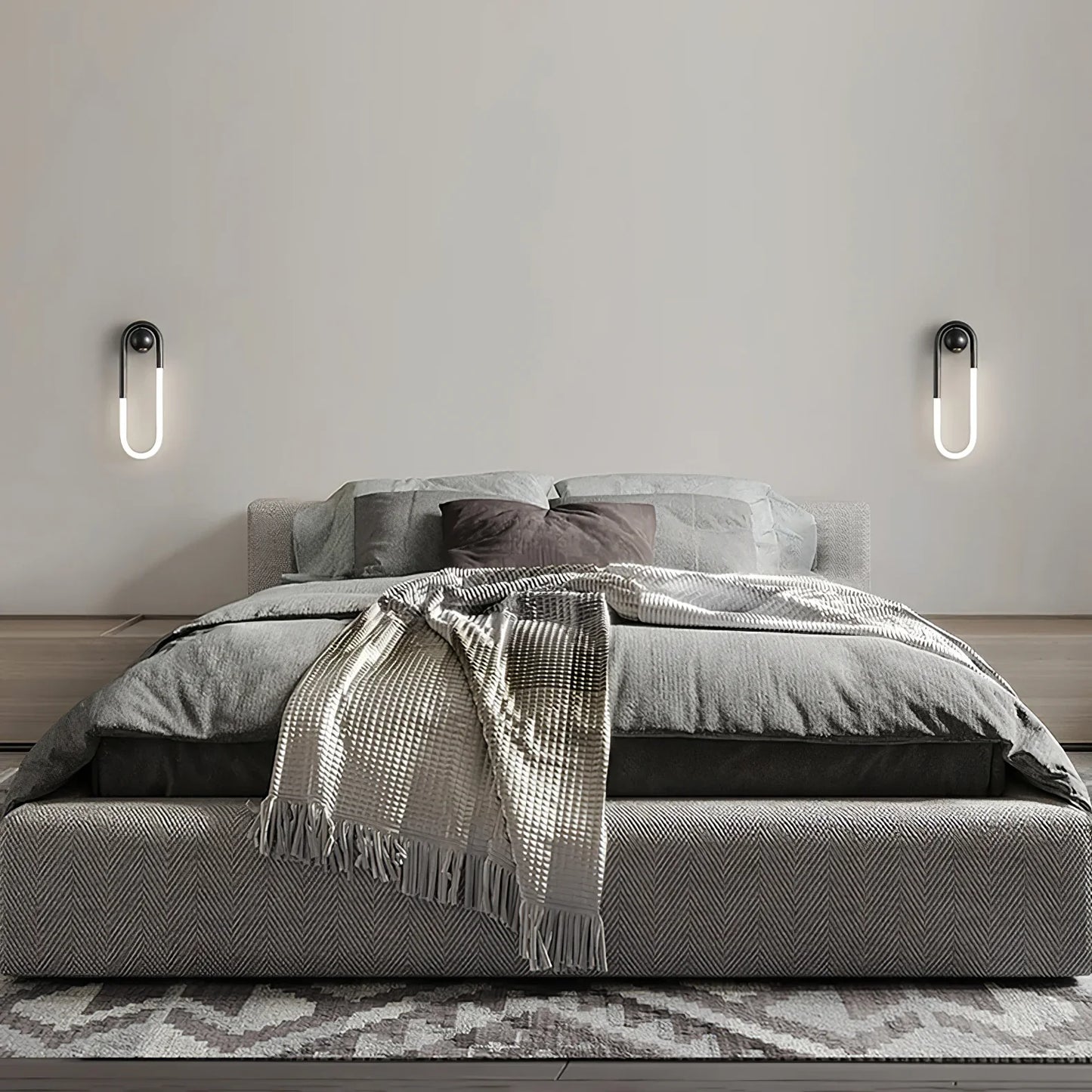 Applique Murale Boucle LED – Laiton ou Noir Moderne