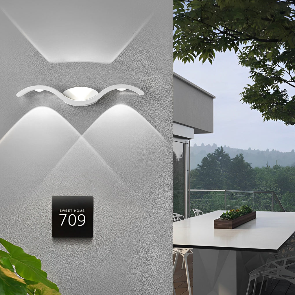 Applique Murale LED Extérieure, Forme Mouette, IP65