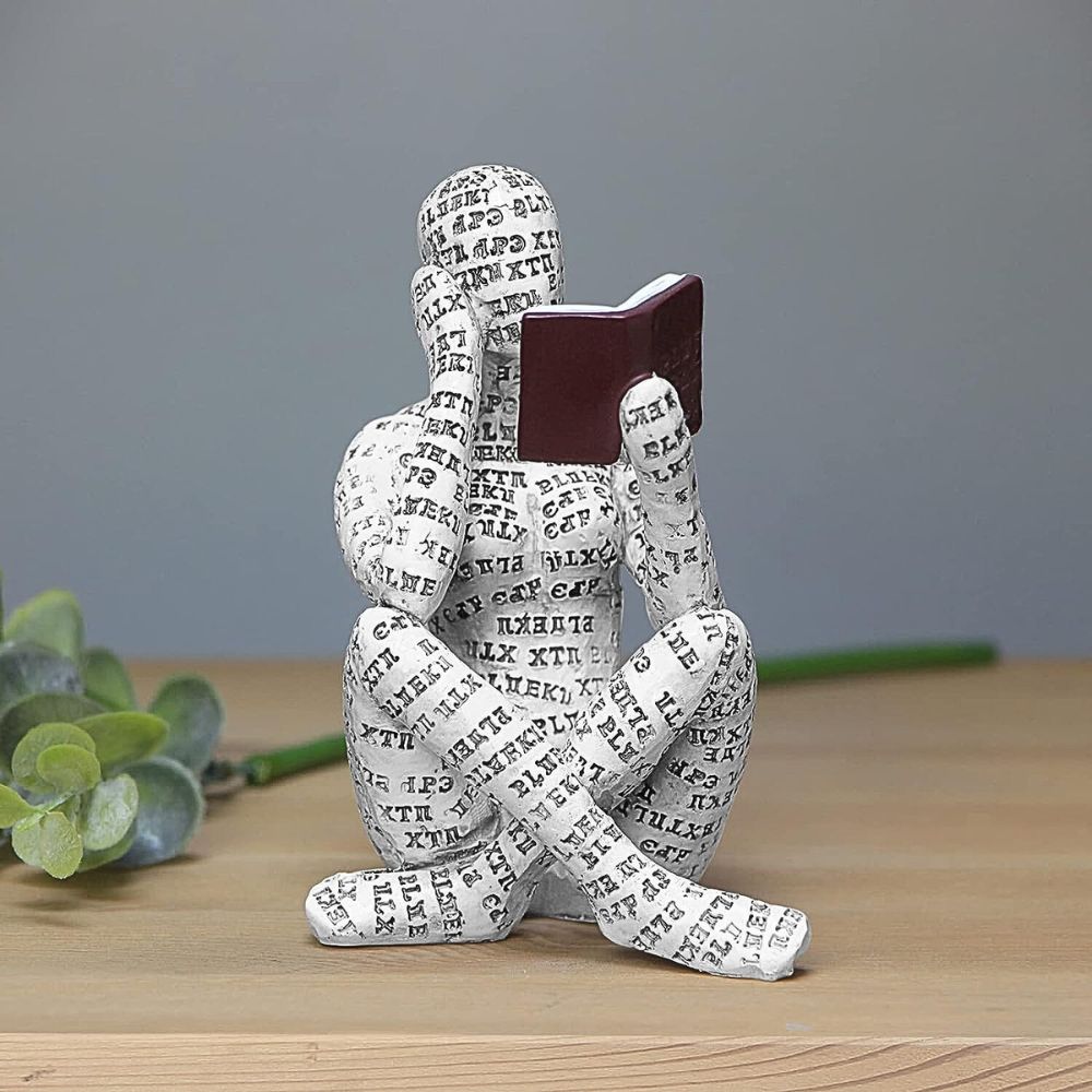 Bookworm – Sculpture Décorative pour les Amoureux de Lecture