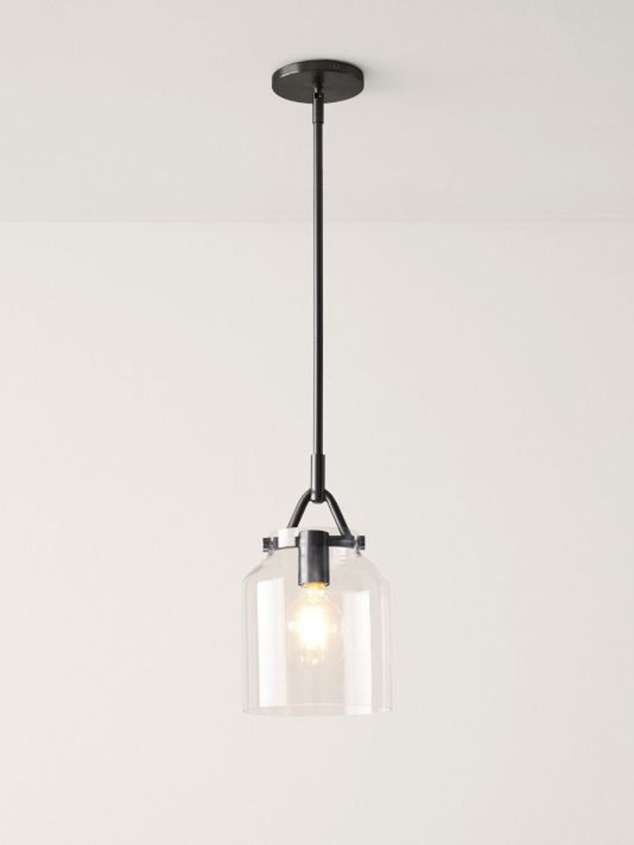 Suspension Nordique Métal Minimaliste Verre Dépoli