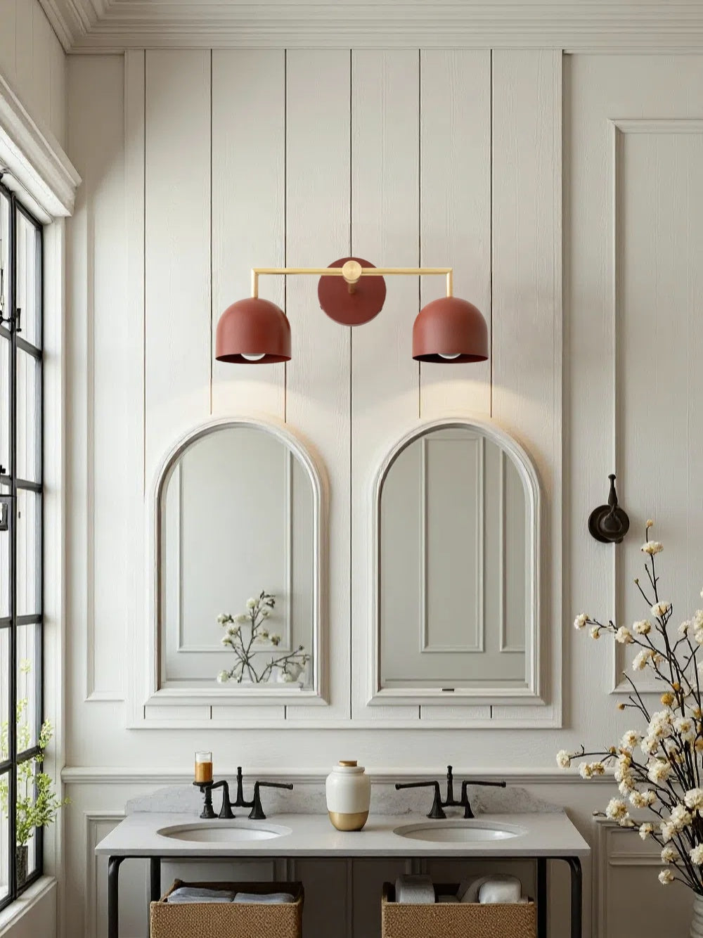 Applique Murale Salle de Bain Laiton Style Farmhouse