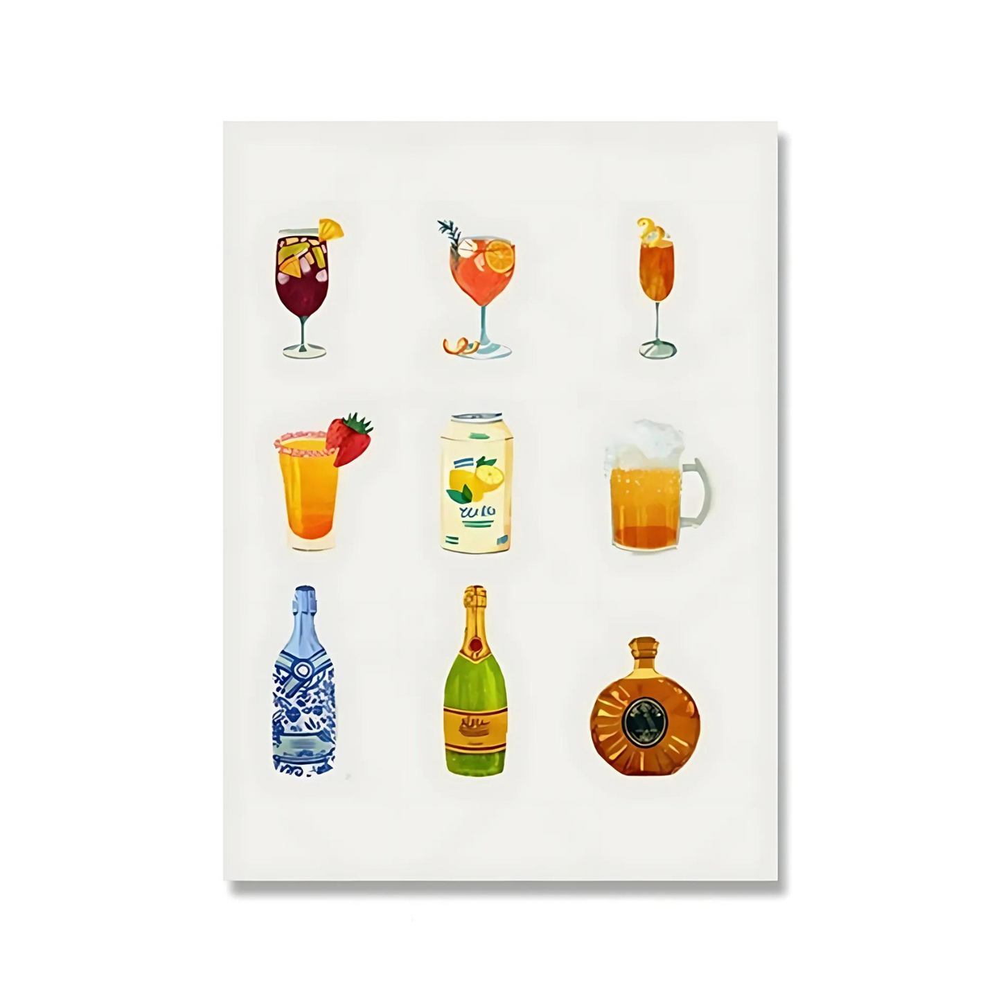 Affiches Murales Cocktails Colorés (Sans Cadre)