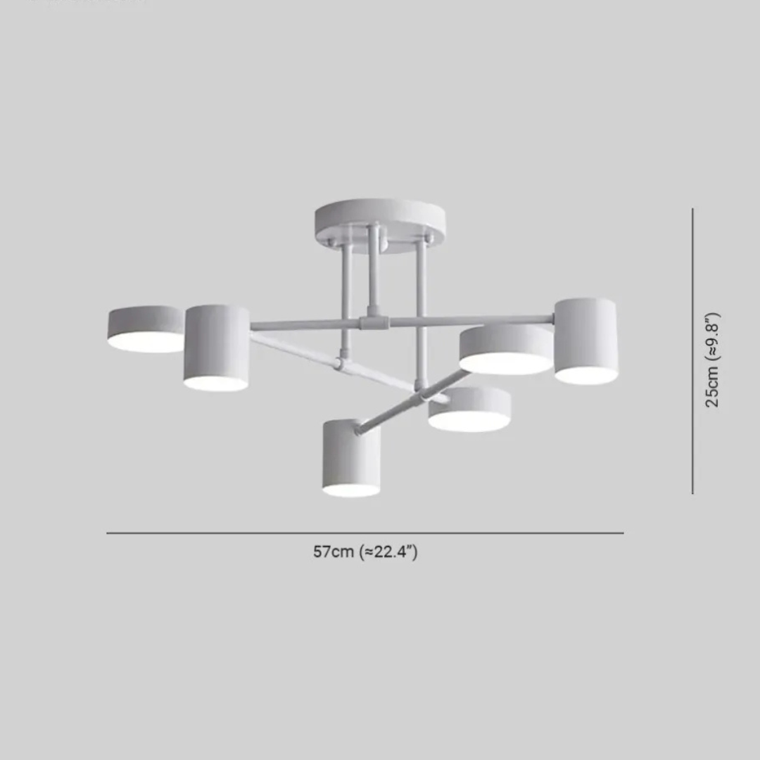 Plafonnier LED Moderne à 6 Bras