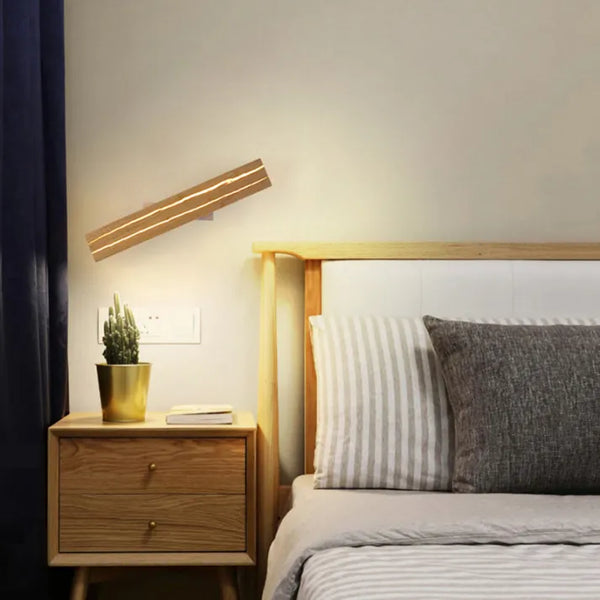 Applique Murale Fissurée en Bois – Design Naturel et Éclairage Moderne