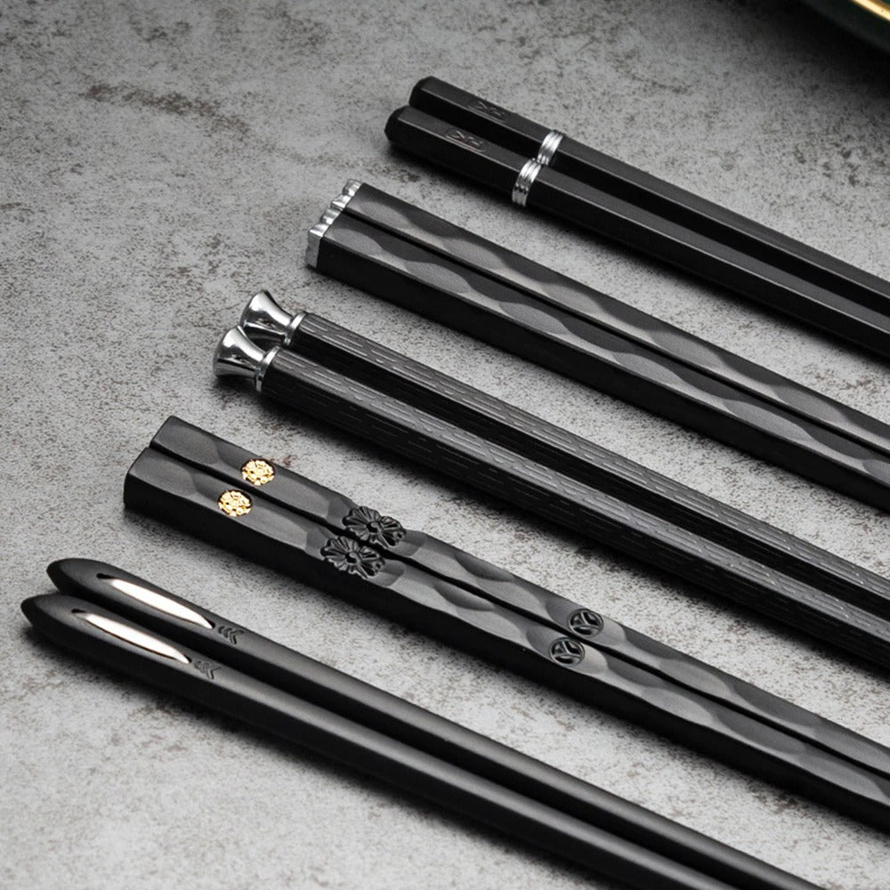 Baguettes Réutilisables Élégantes – Lot de 5 Paires pour Repas Raffinés