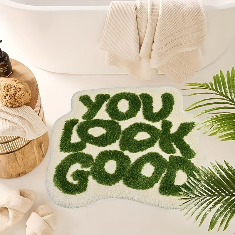 Tapis de Bain Original YOU LOOK GOOD – Moelleux, Antidérapant et Lavable